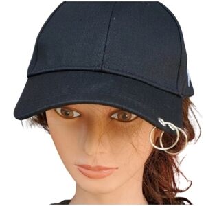 Black Cotton punk/‎ goth cap NEW/